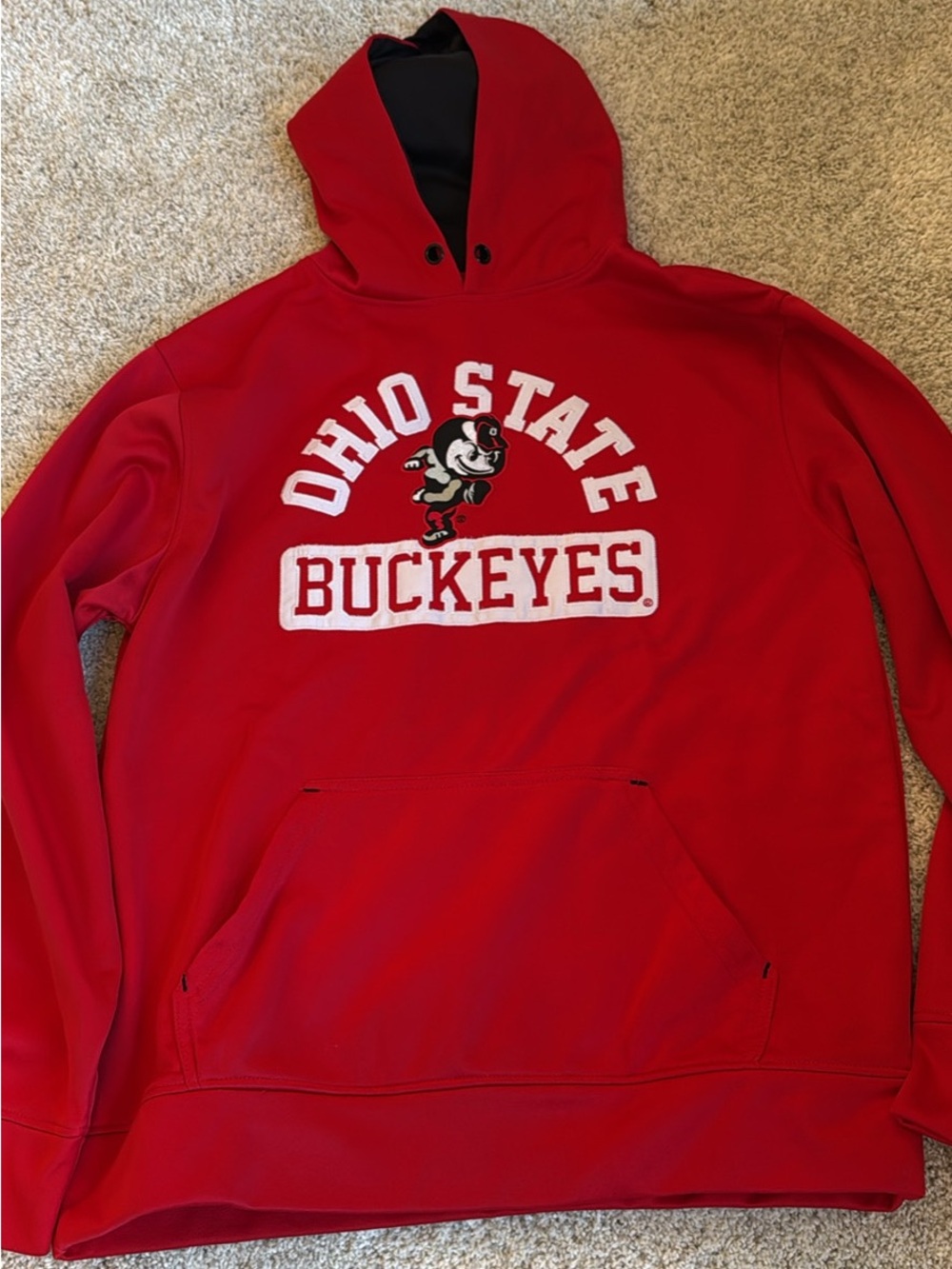 Ohio State Buckeyes Red Pullover Hoodie Sweater